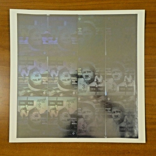 Hoja de 12 tarjetas holográficas sin cortar de Babe Ruth - Imagen 2 de 4