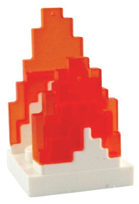 Lego Flamme auf Platte weiß 2x2 Feuer transparent orange Minecraft 41685pb01 Neu