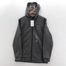 Nike Hoodie Men's M Dark Gray Therma-Fit Full Zip Sweatshirt Comfort Gym Fleece