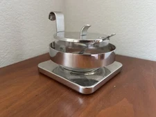 Piazza Italy Condiment Stainless Tray Dish Bowl Glass Mcm Mid Century