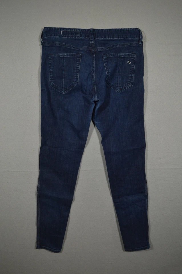 Rag & Bone Jeans Womens 26 Blue Skinny Indigo Stretch Ankle Crop 28x26 Actual - Image 3 of 4
