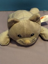 Melissa and Doug Plush Gray Laying Kitty Cat Stuffed Animal 9 in