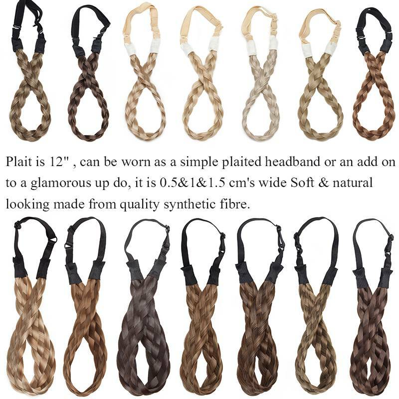 ⭐️••• Women Real Natural Hairband Twisted Braid Hair Band Bohemian