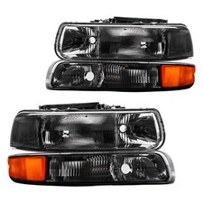 Kac Pair Headlight Assembly For 1999-2002 Silverado 2000-2006 Suburban Tahoe