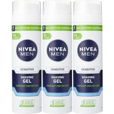 Nivea Shave Gel Sensitive Men 200ml x 3