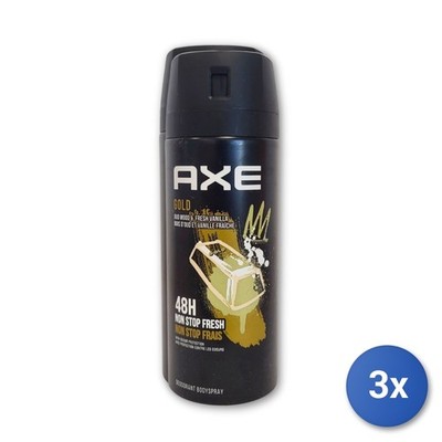 Axe Deodorant Spray 150 Ml 3er Set Gold Import Multicolore
