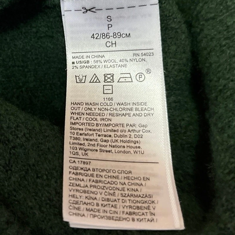 Suéter Top Banana Republic Verde Lana Tejido Manga Larga Imitación Envoltura Cuello en V Talla S Foto 4 de 4