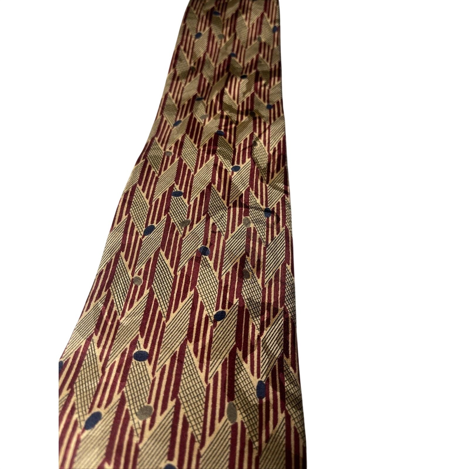 ROBERT TALBOTT Studio Red Blue Gold Geometric Sil… - image 3