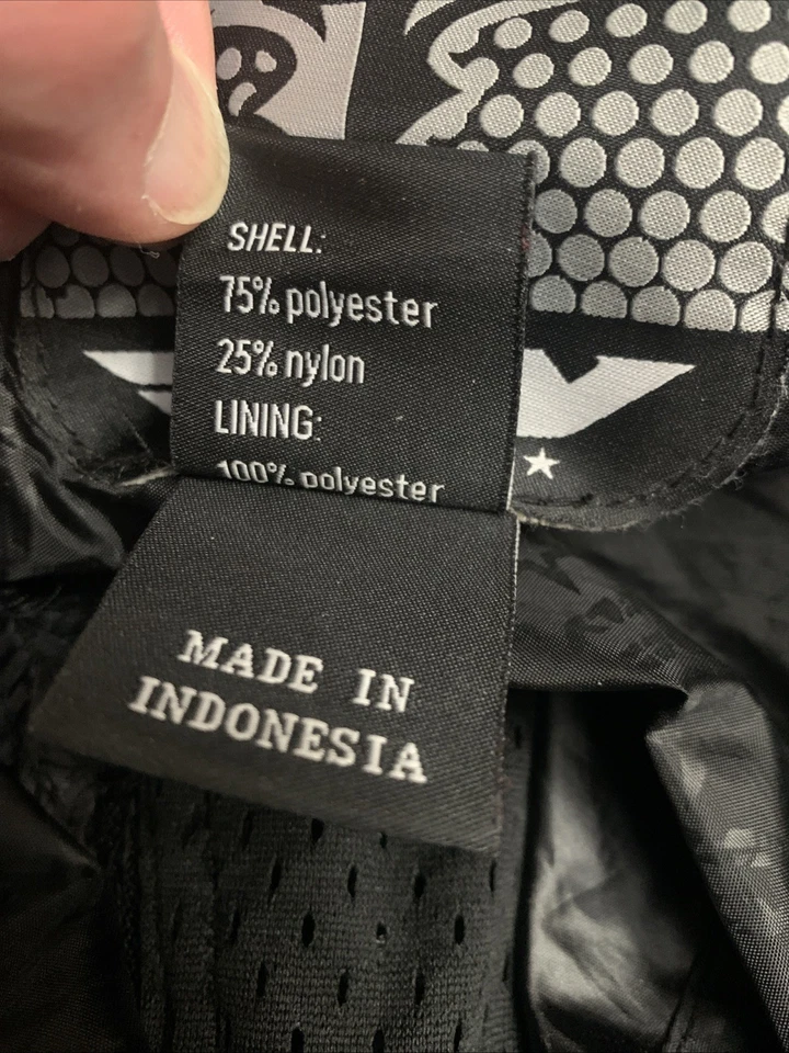 Pantalón de moto Fly negro con rayas grises. Talla 34. Buen estado con forro Foto 3 de 4