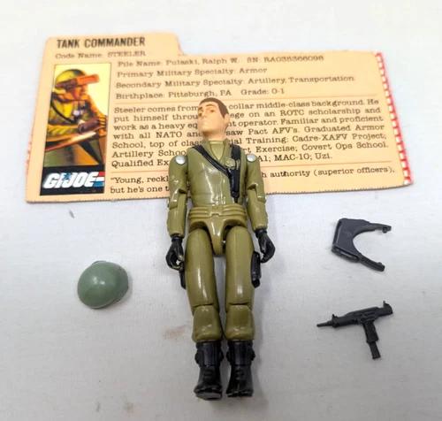 GI JOE ARAH Steeler Figure 1982 Complete with file card Vintage G.I.
