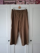 Damen Stoffhose Creation Atelier Gr. 22 (40 Kurzgröße) Braun Schurwolle 