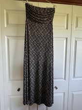 Banana Republic Women's long Maxi Dress Size Small, Sleeveless, Black And Brown