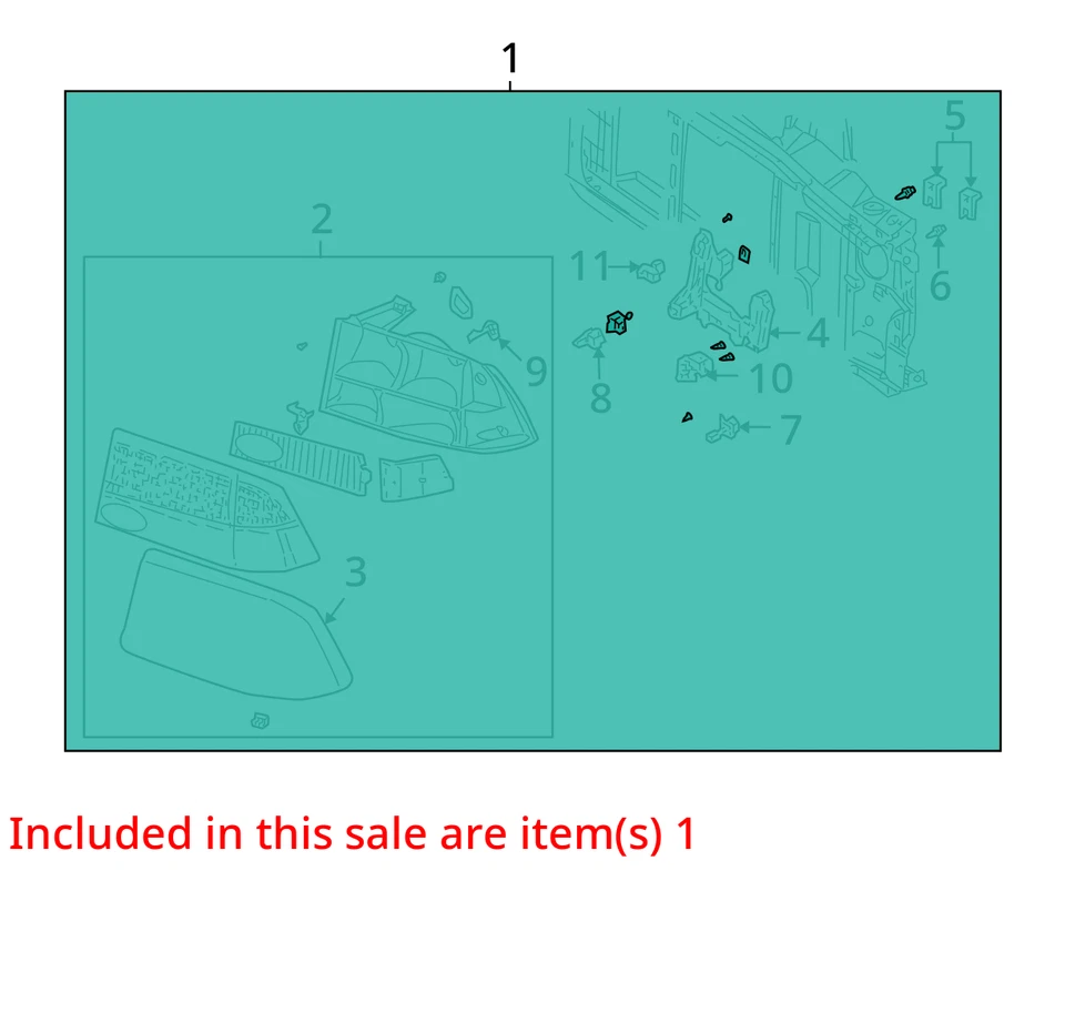 适合 98-10 吉米 吉米 98-04 SONOMA 头灯 ASM 16526225 - 全新 原始设备制造商 — 第 3/4 张图片