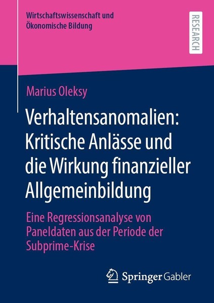 Verhaltensanomalien: Kritische AnläSse Und Die Wirkung Finanzieller Allgemeinbil-image