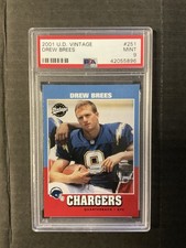 2001 Upper Deck Vintage Drew Brees #251 (RC) HOF SUPER BOWL CHAMPION ROOKIE CARD. rookie card picture