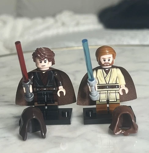 Lego Anakin Skywalker Obi-Wan Kenobi Custom Printed Minifigure Lot Star Wars