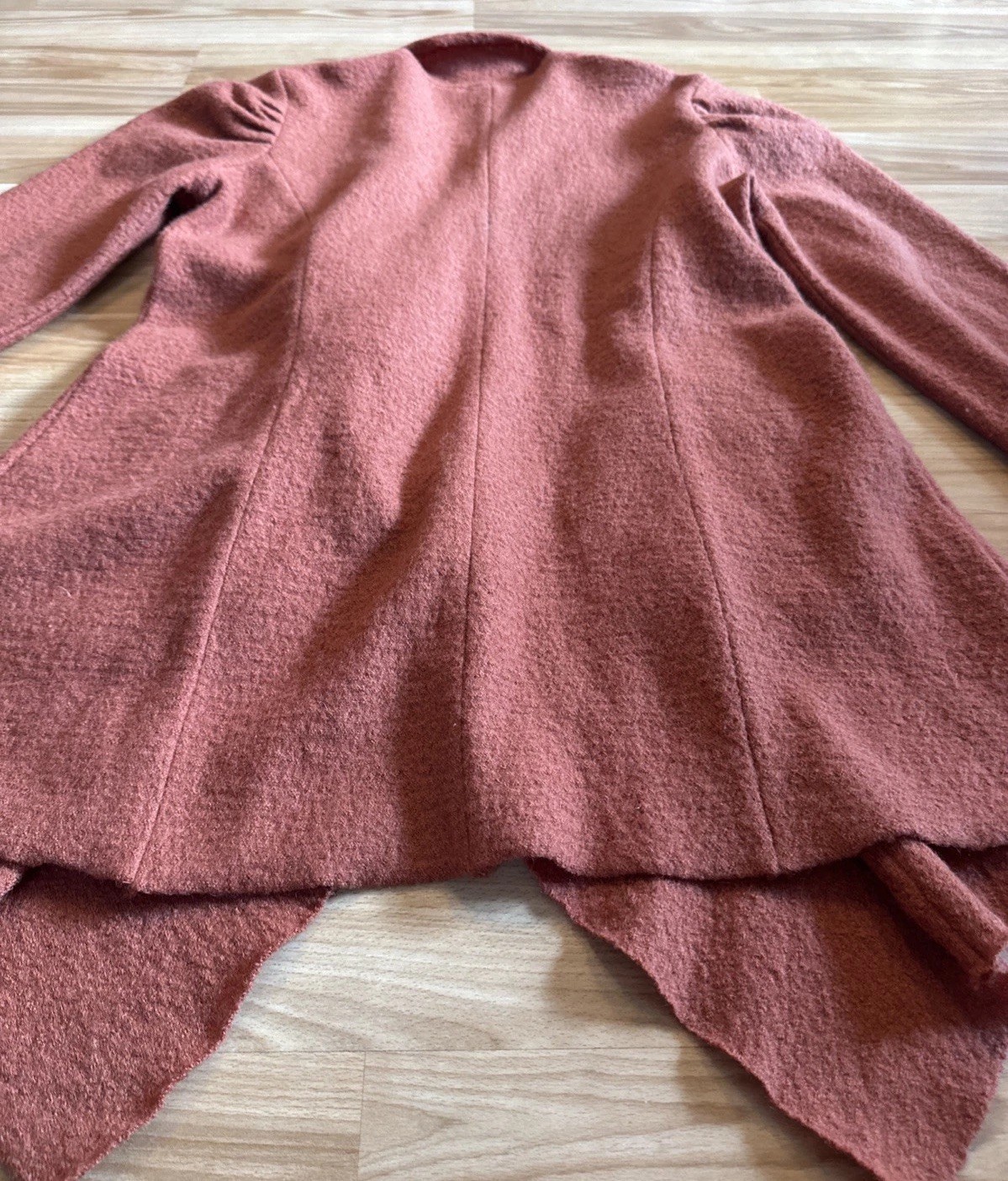 Spanner Wool Coat Orange Medium Quality Jacket  C… - image 11