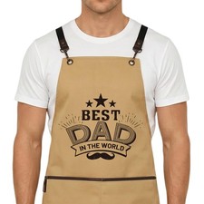 Funny Grilling Apron Men Adjustable Cross Back BBQ 2 Pockets Dad Husband