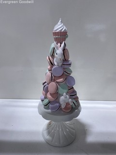 Cupcakes and Cashmere 19” Hiding Easter Bunny Macaroons tree Pedestal Cake