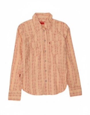 Levi's Damen Shirt UK 6 XS rosa Blumen Baumwolle BC14
