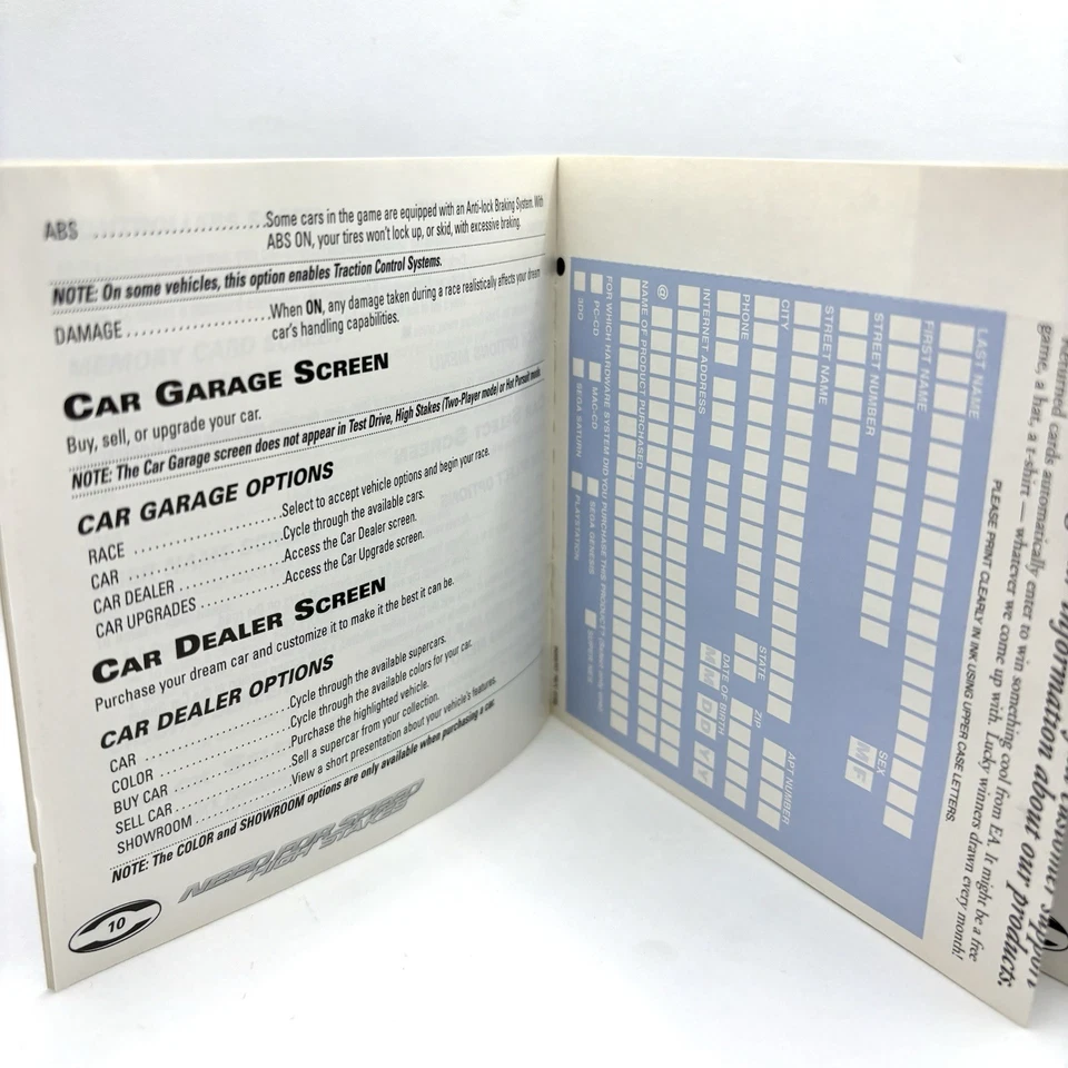 PS1: Need for Speed: High Stakes W/Reg Card (Sony PlayStation 1, 1999) - Image 3 of 4