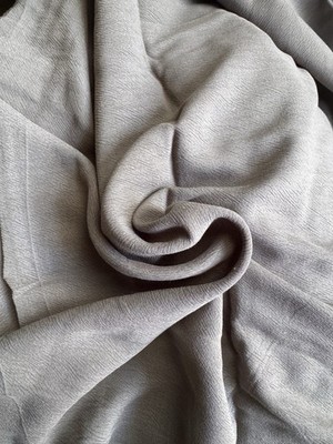 Blncga Gray 100% Cupro Tencel Twill Fabric by 3 Yards Made In Italy Vegan