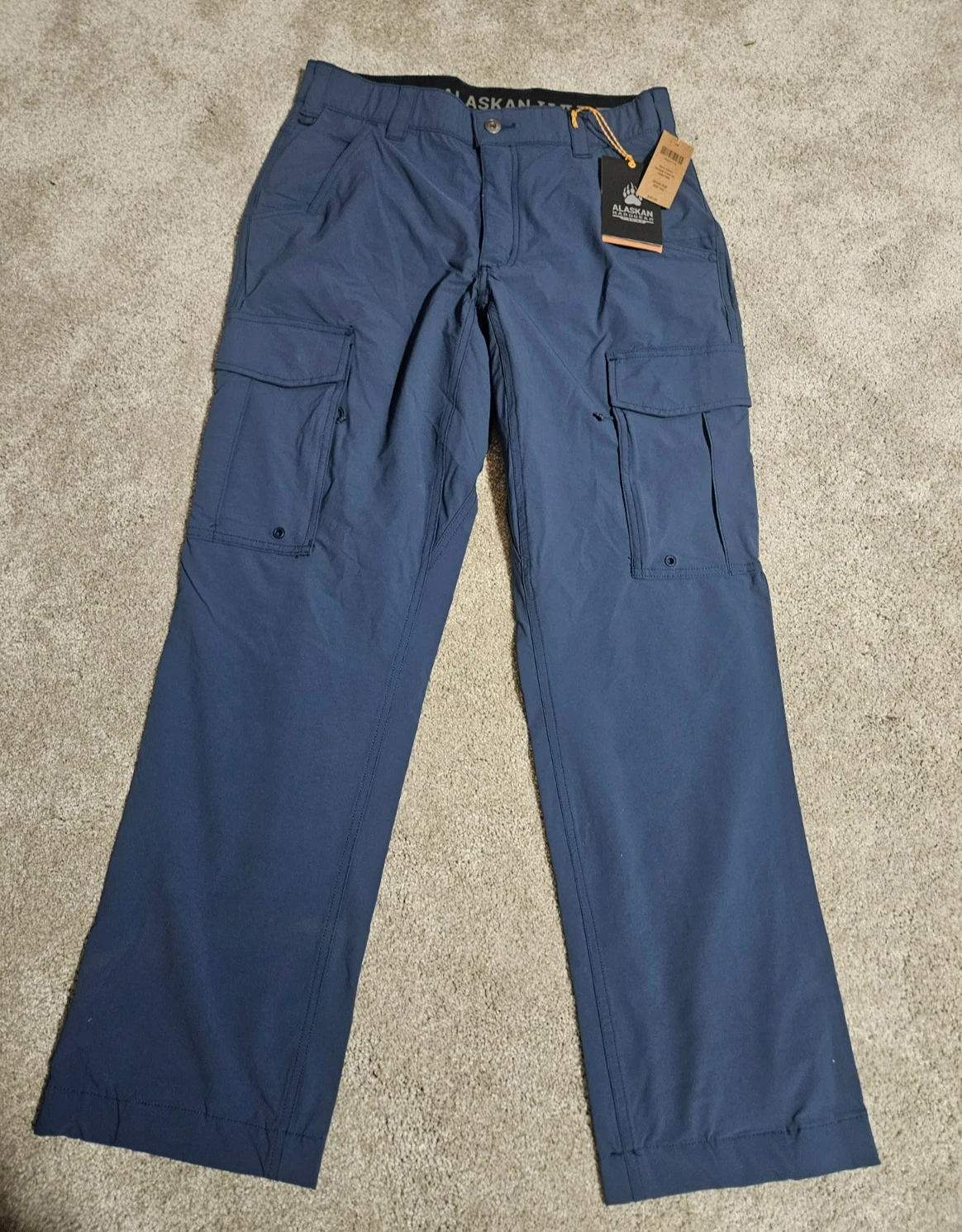 Men's Alaskan Hardgear Gravel Bar Cargo Pants 32x30 36300 INB NWT Blue Nylon