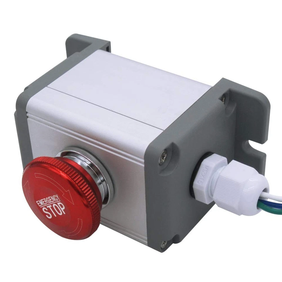22mm Stainless Steel  Waterproof Emergency Stop Push Button Switch - Image 4 of 4