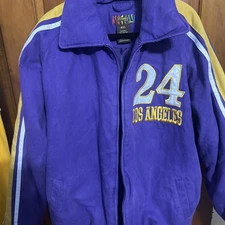  Los Angeles 24 Jacket Purple Gold Stripes Design Kobe Bryant