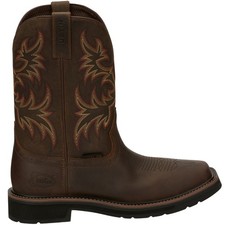 Justin Original Workboots Driller 11 Inch Electrical Steel Toe Work  Mens Brown