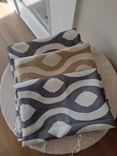 3 Mainstays Curtain Panels In Waves Pattern (Each 30"×84")