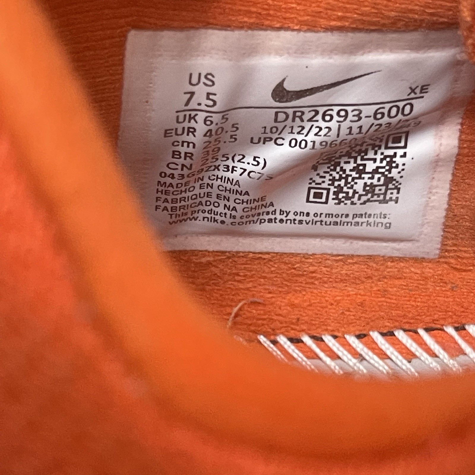 PONY Scarpe da trail running Nike React Terra Kiger 9 uomo 7 5 rosso Picante DR2693 600