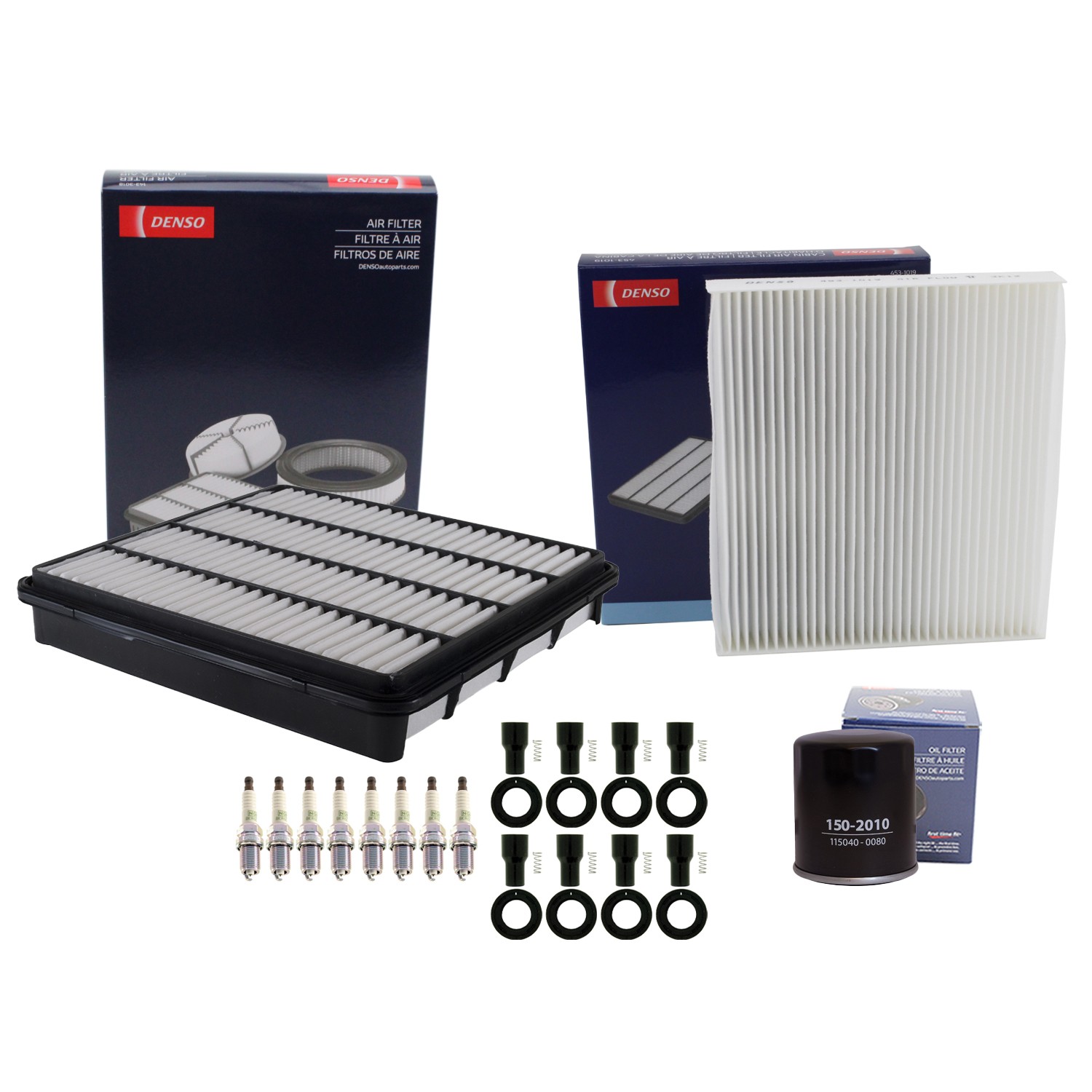 Denso Tune Up Kit NGK 8 Spark Plugs  Boots Kit for Sequoia Tundra 4.7 V8 2UZ-FE