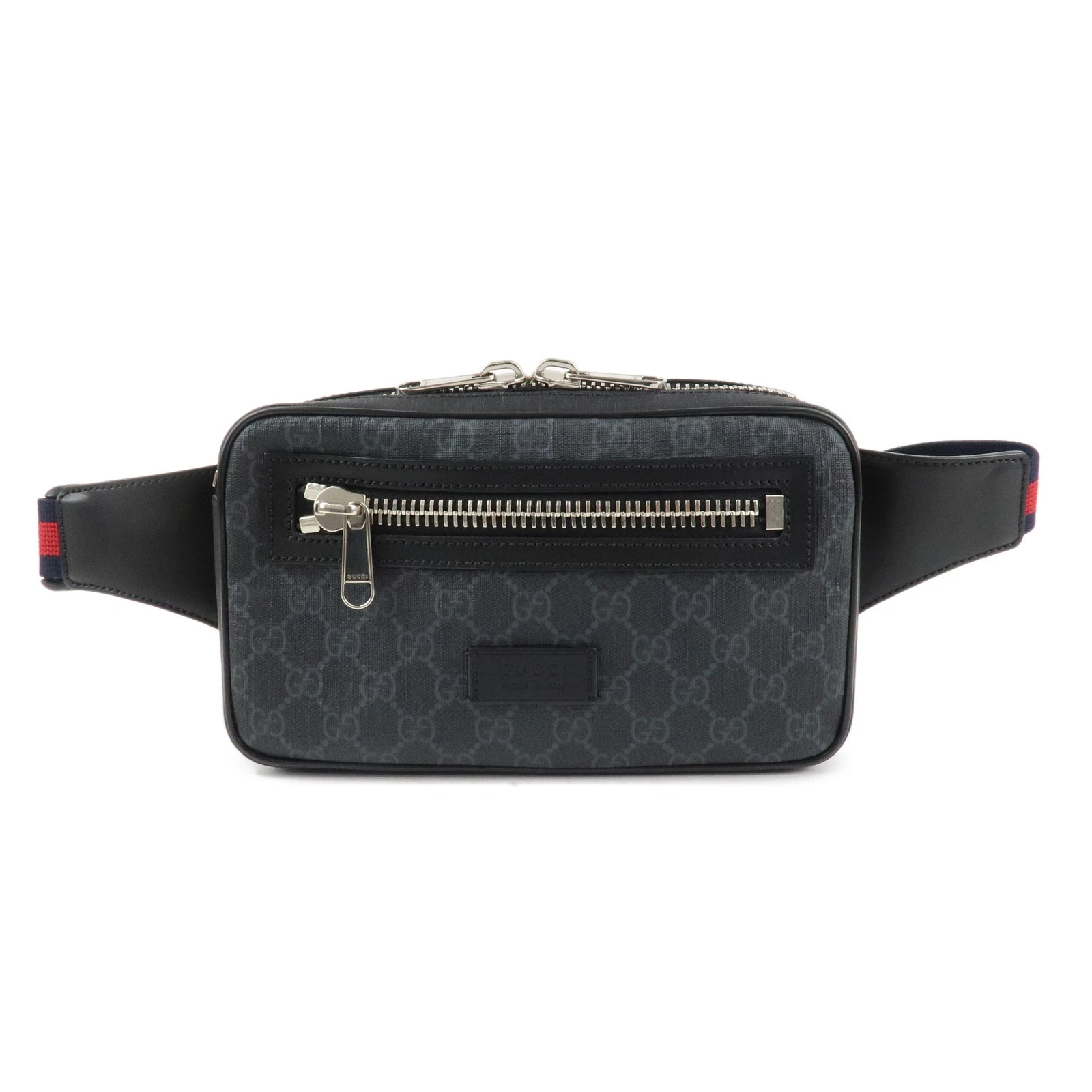 Authentique sac à bandoulière GUCCI GG Supreme en cuir taille noir 474293 d'occasion F/S
