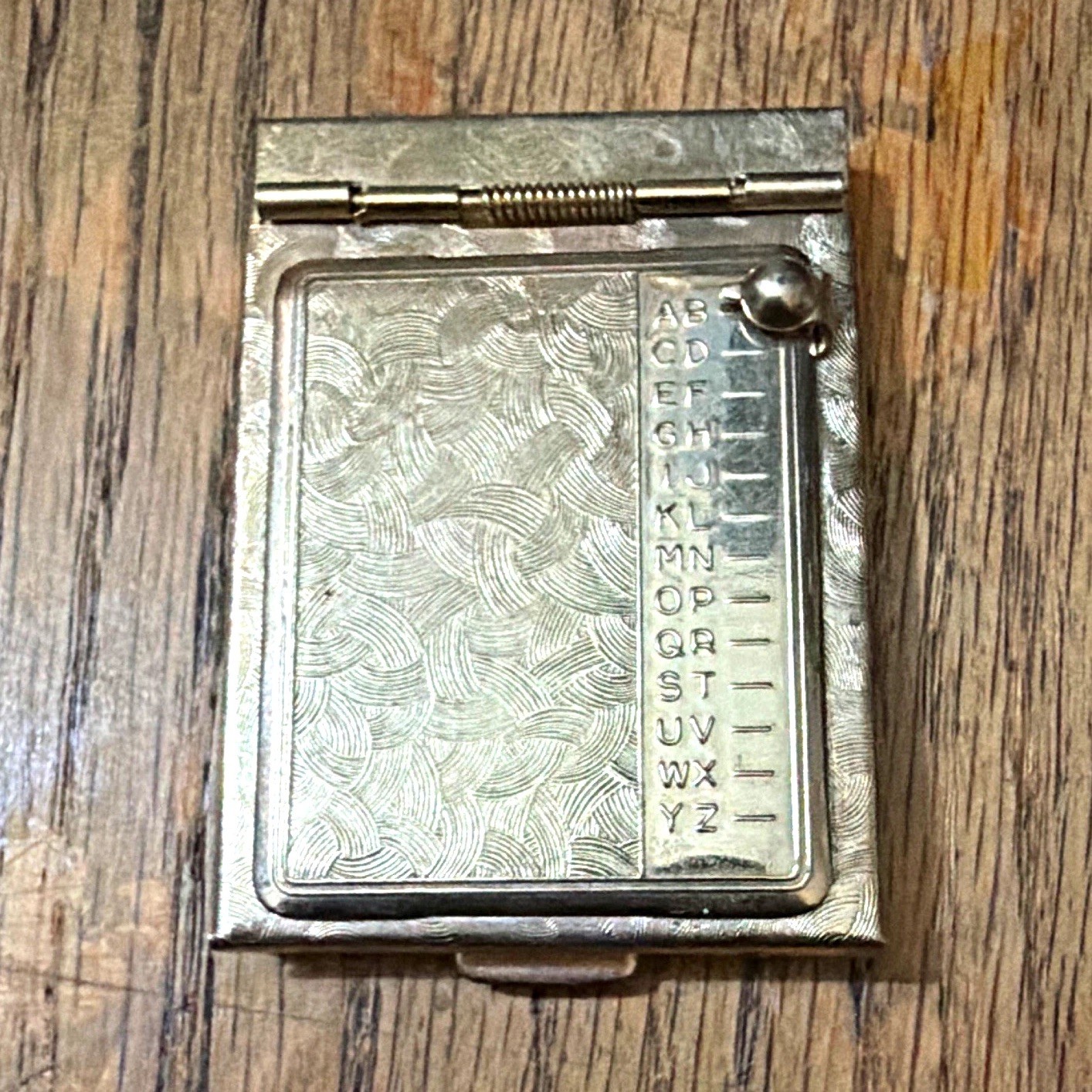 Mini Metal Address Book with Alphabetical Index Tabs, Made in U.S.A.
