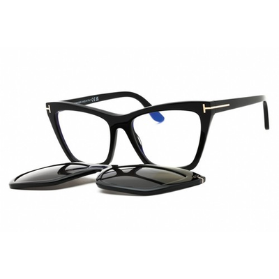 #ad #ad Tom Ford Women#x27;s Eyeglasses Shiny Black Acetate Cat Eye Shape Frame FT5971 B 001 $134.99