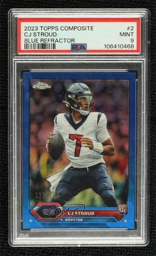 2023 Composite Topps Chrome Blue Refractor 123/150 CJ Stroud PSA 9 Rookie RC