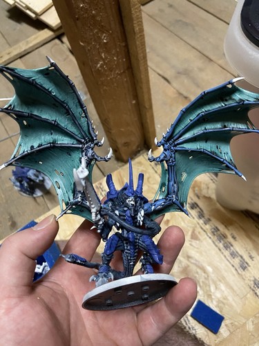 Tyranid Hive Tyrant With Wings Warhammer 40k Assembled Painted Little Damage