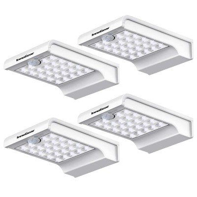 Gutter Lights, 24 LEDs Outdoor Solar Lighting Wall Mount Motion Sensor for Se...