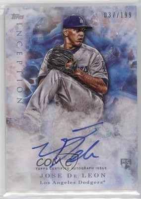 2017 Topps Inception Rookie Auto 37/199 Jose De Leon #107 Rookie Auto RC 0l2q