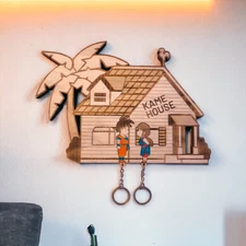 Kame House Wooden Key Holder Set – Wall Mounted Key Organizer - Dragon Ball