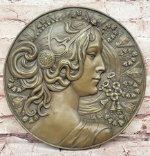 Signed Original Milo Handcrafted by Lost Wax Method Bas Relief Woman Female Sale