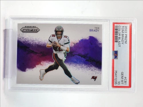 TOM BRADY 2022 PANINI PRIZM COLOR BLAST CASE HIT SSP #CB-1 PSA 10 Q2215
