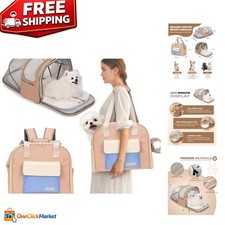 Dual-Sided Expandable Pet Carrier Backpack for Cats  Small Dogs - 22 lbs Max