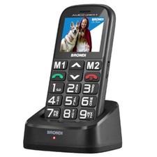 BRONDI AMICO UNICO+ TASTO SOS + BASE CONTROLLO REMOTO ANNUNCIO VOCALE NERO