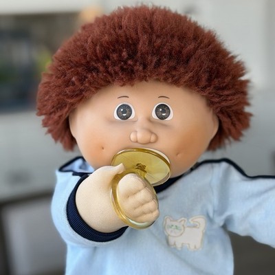 1984 Jesmar Cabbage Patch Kid Fuzzy Boy HM4 Paci Face Auburn Spain CPK  