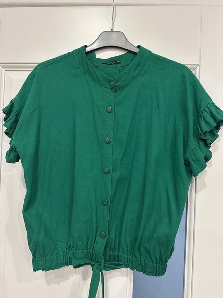 Women Suit Green Cotton 38