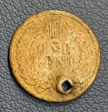 1880 Indian Head Cent With Mystery Counter-stamp - Unknown Origin Stamp “D.D.C.”