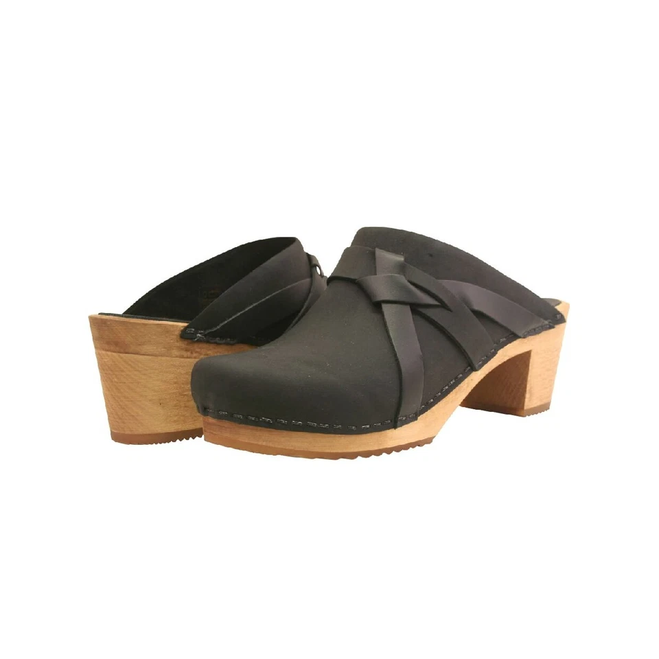 Sanita Wood Manuella Square Damen Clogs | Hausschuhe | Gartenschuhe | Geöltes Le - Bild 1 von 1