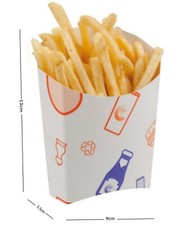 Disposable Scoops - Chips Chicken Wraps Fast Food Holder Box - Kraft or White